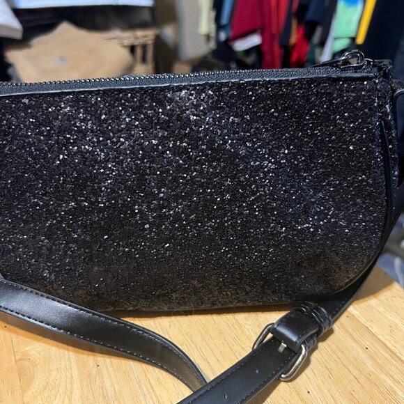 Black Sparkling Crossbody Purse Bag - Picture 1 of 7